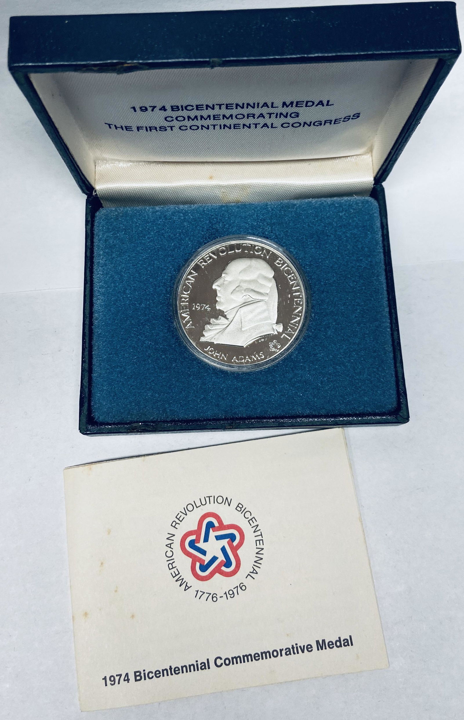1974 John Adams - American Bicentennial Silver Commem. (1 of 5)