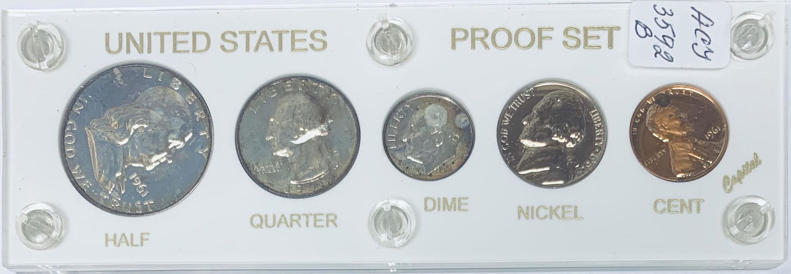 1961 US Silver Proof Set in Capital Holder - Silver (1 of 4)