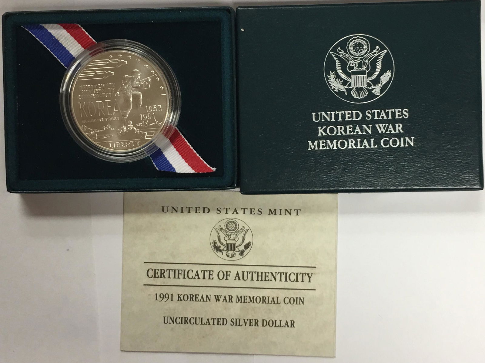 1991-D $1 Korean War Memorial Commemorative Silver (1 of 5)