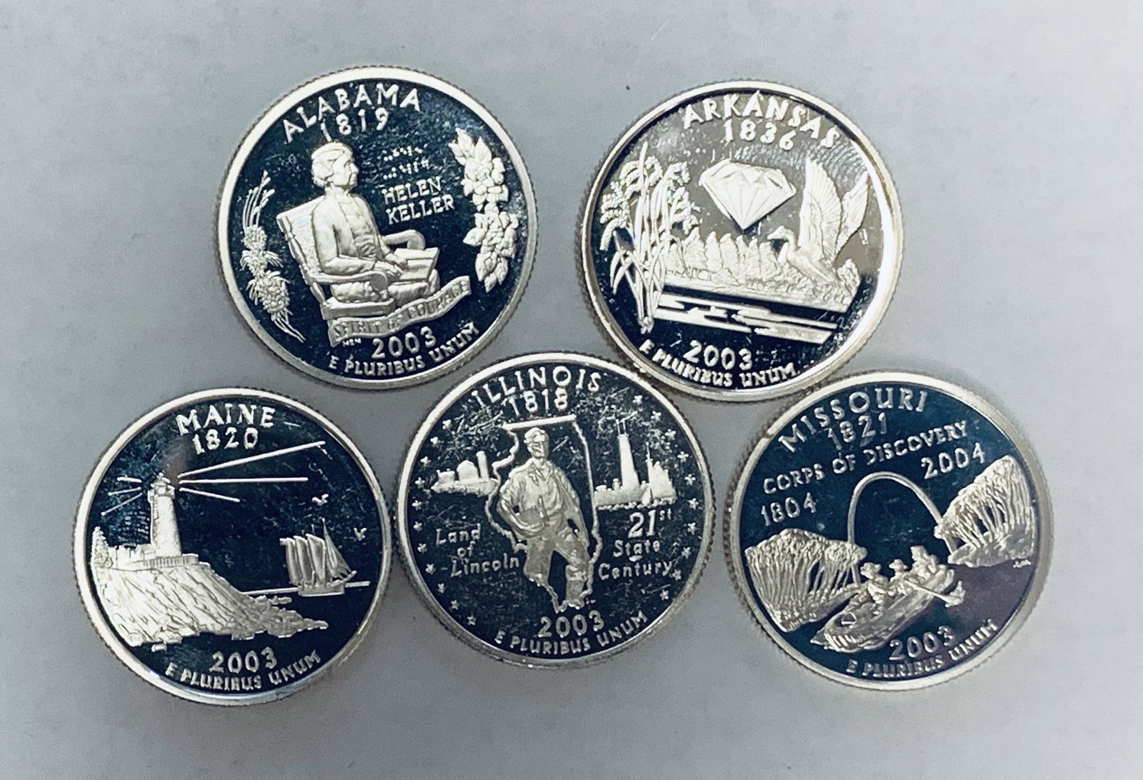 Lot of 5 - 2003-S Washington Silver Proof State (1 of 4)