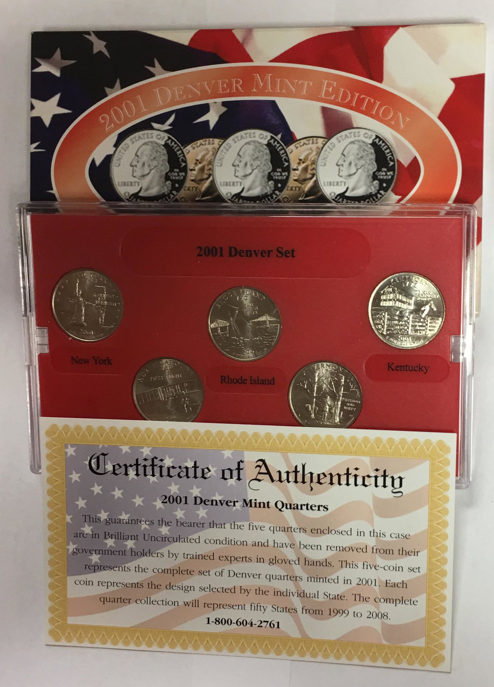 2001 D Denver Mint Edition State Quarter Collection (1 of 4)