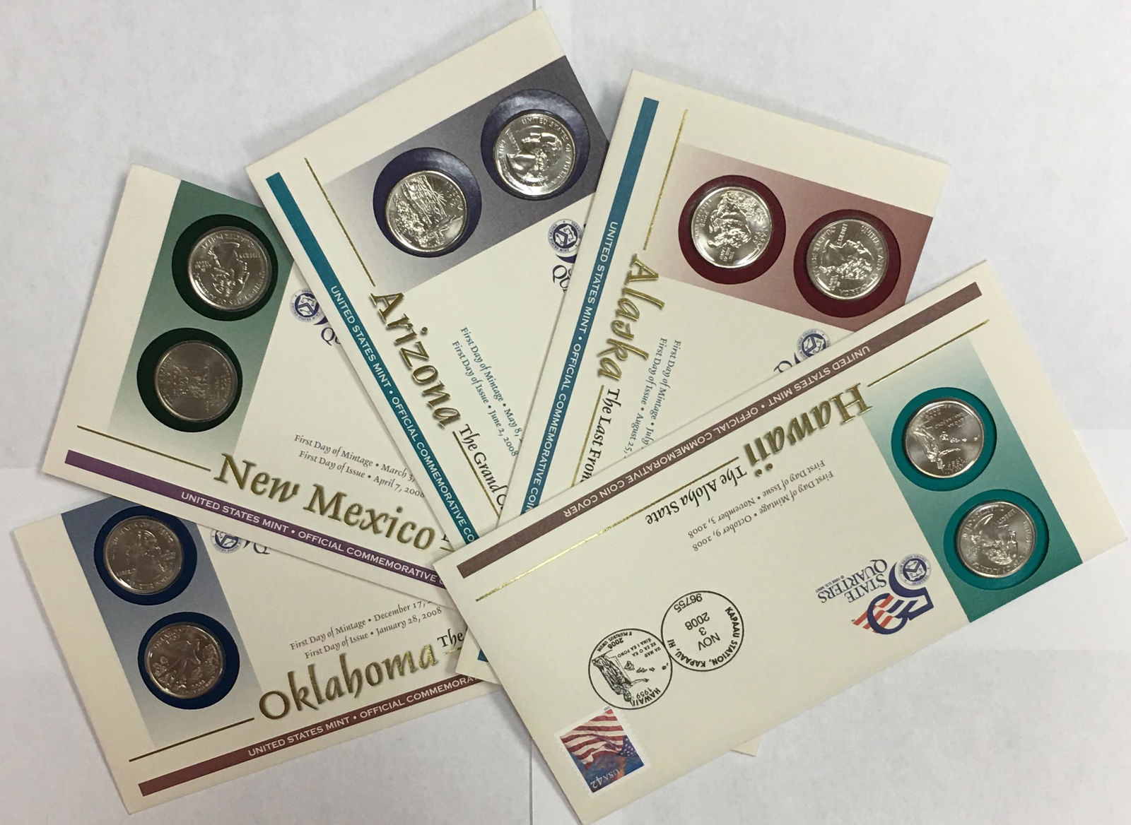 2008-P&D Lot of Five Commemorative State Quarter Sets, (1 of 6)