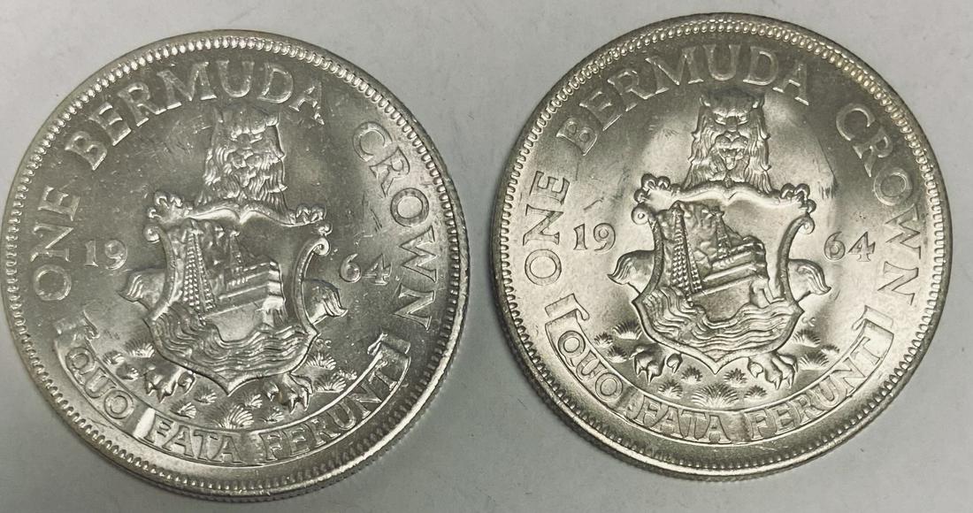 Pair 1964 Bermuda Crown KM #14 Total ASW: 0.7272 toz (1 of 2)