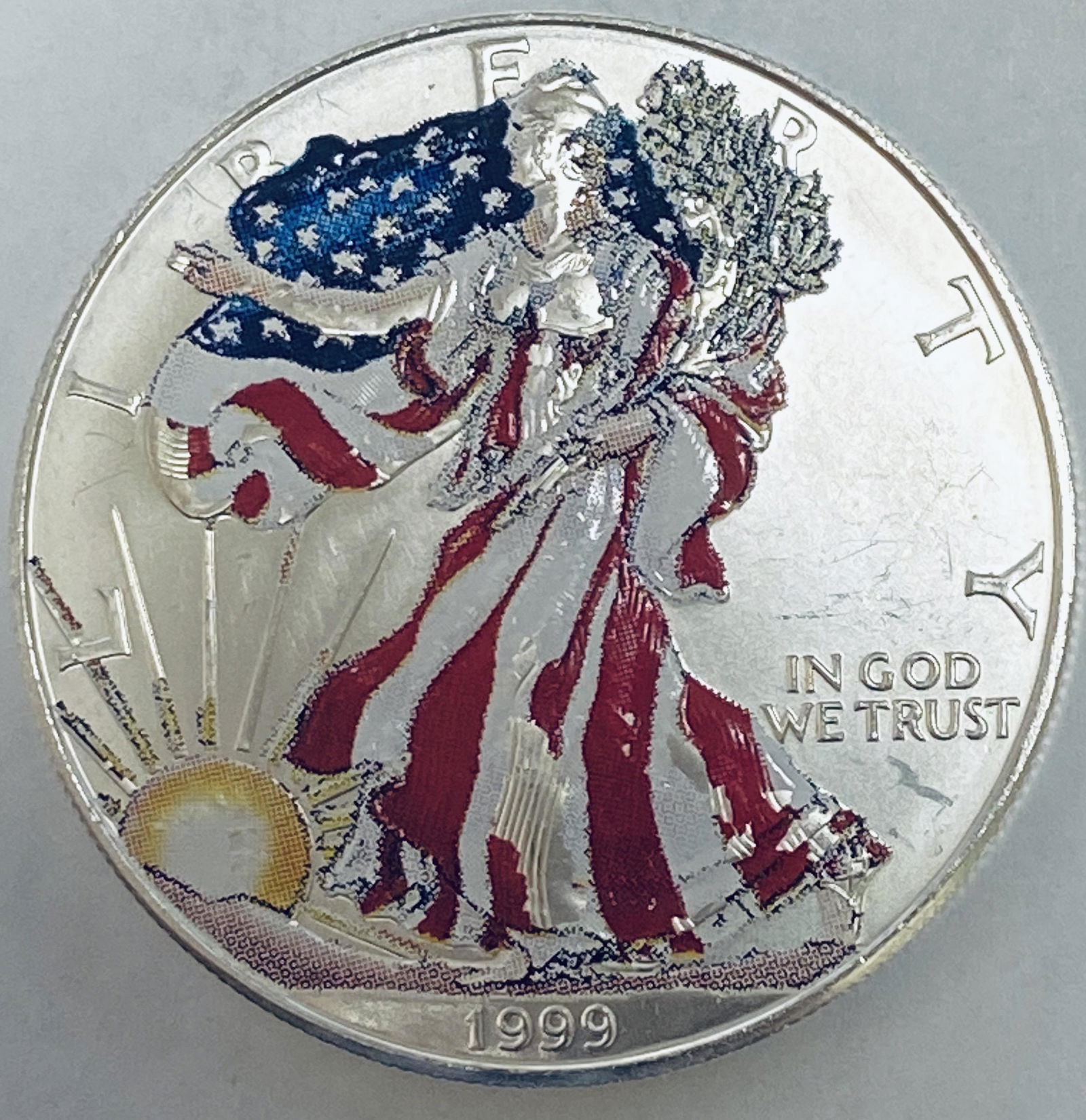 1999 $1 American Silver Eagles Colorized Obverse (1 of 2)