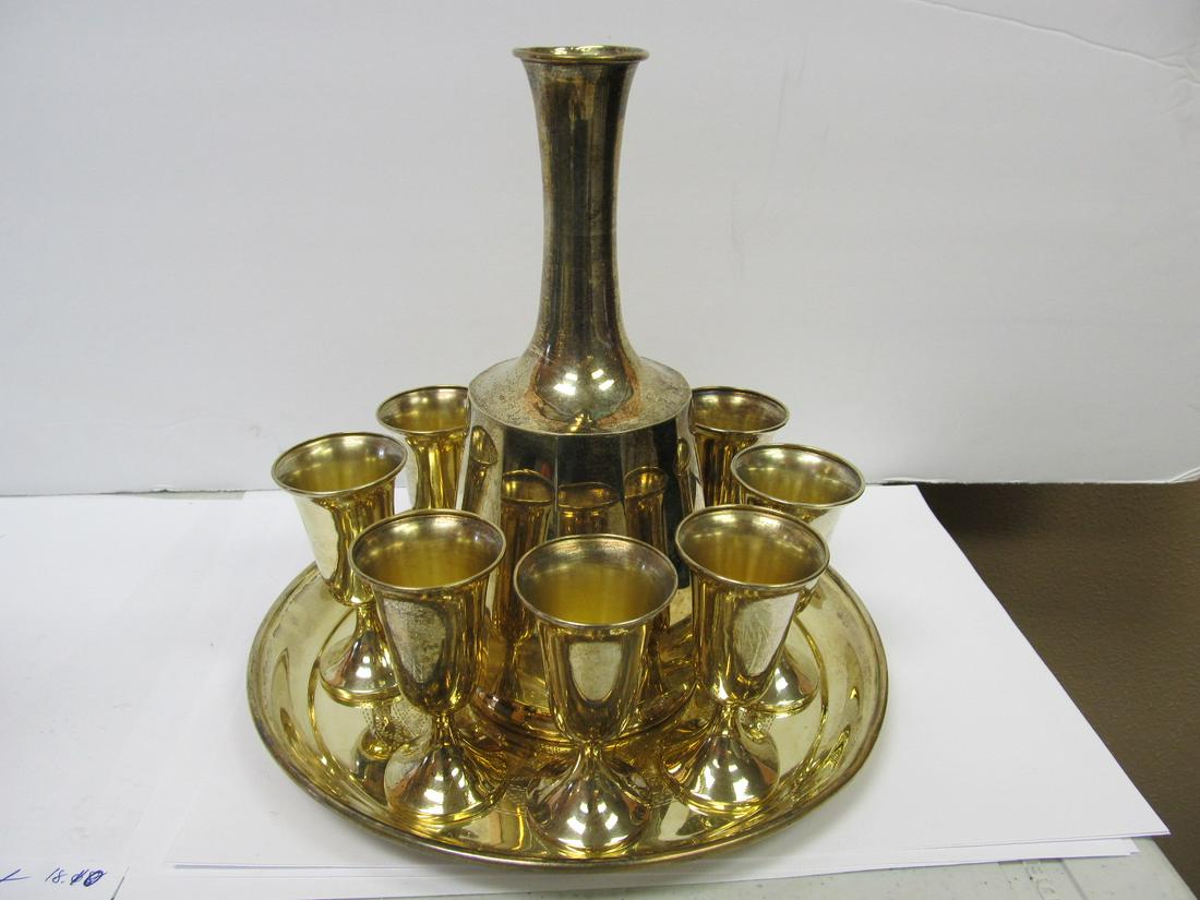 A.G. JUDAICA STERLING GOLD WASH SET 8 KIDDUSH CUPS (1 of 12)