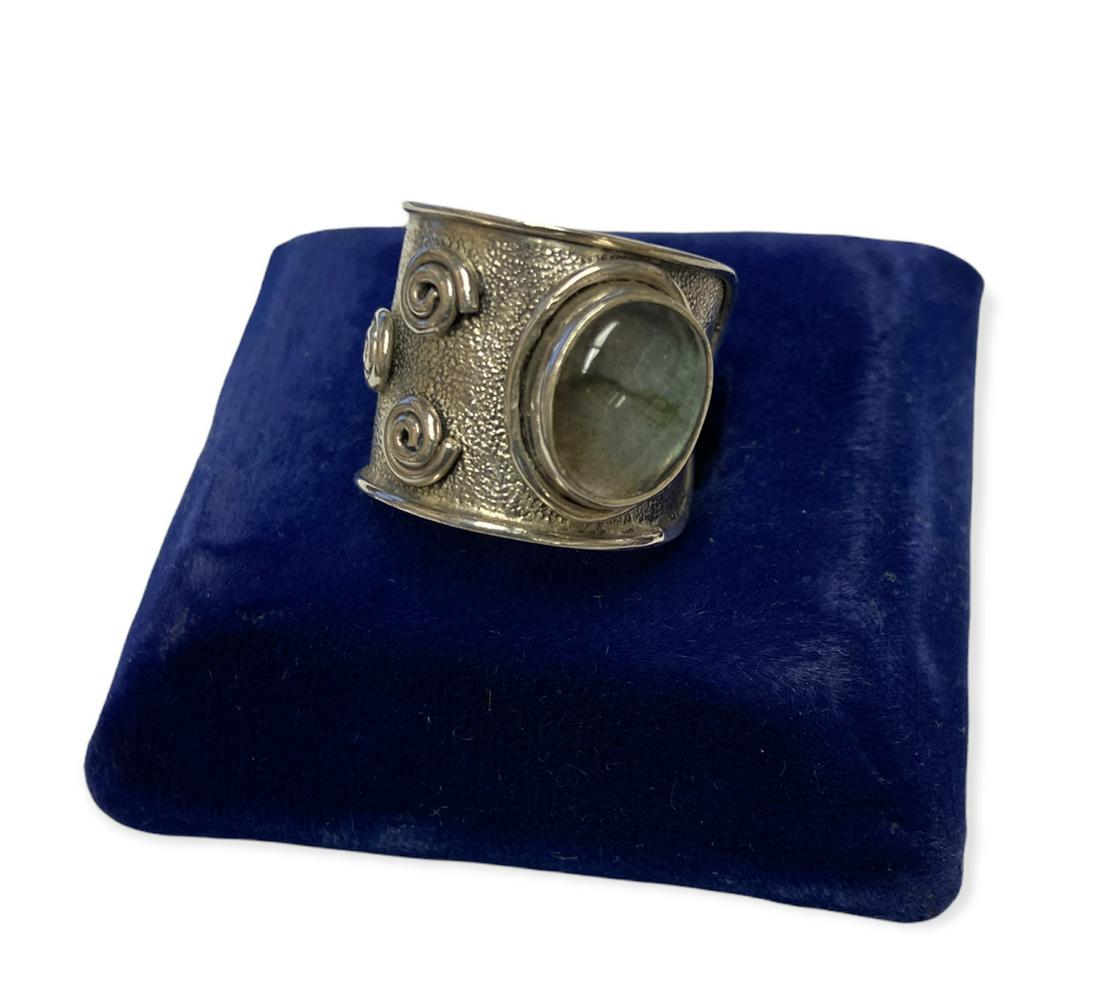 Vintage Modernist Sterling Silver & Moonstone Thick (1 of 5)