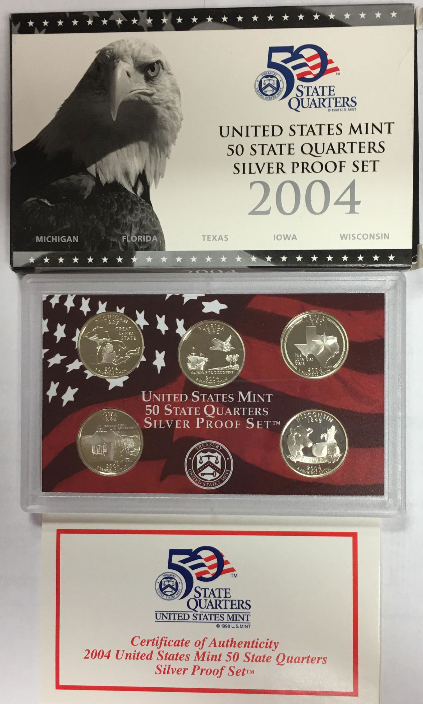 2004-S US Mint Silver State Quarter Proof Set in OGP & (1 of 3)