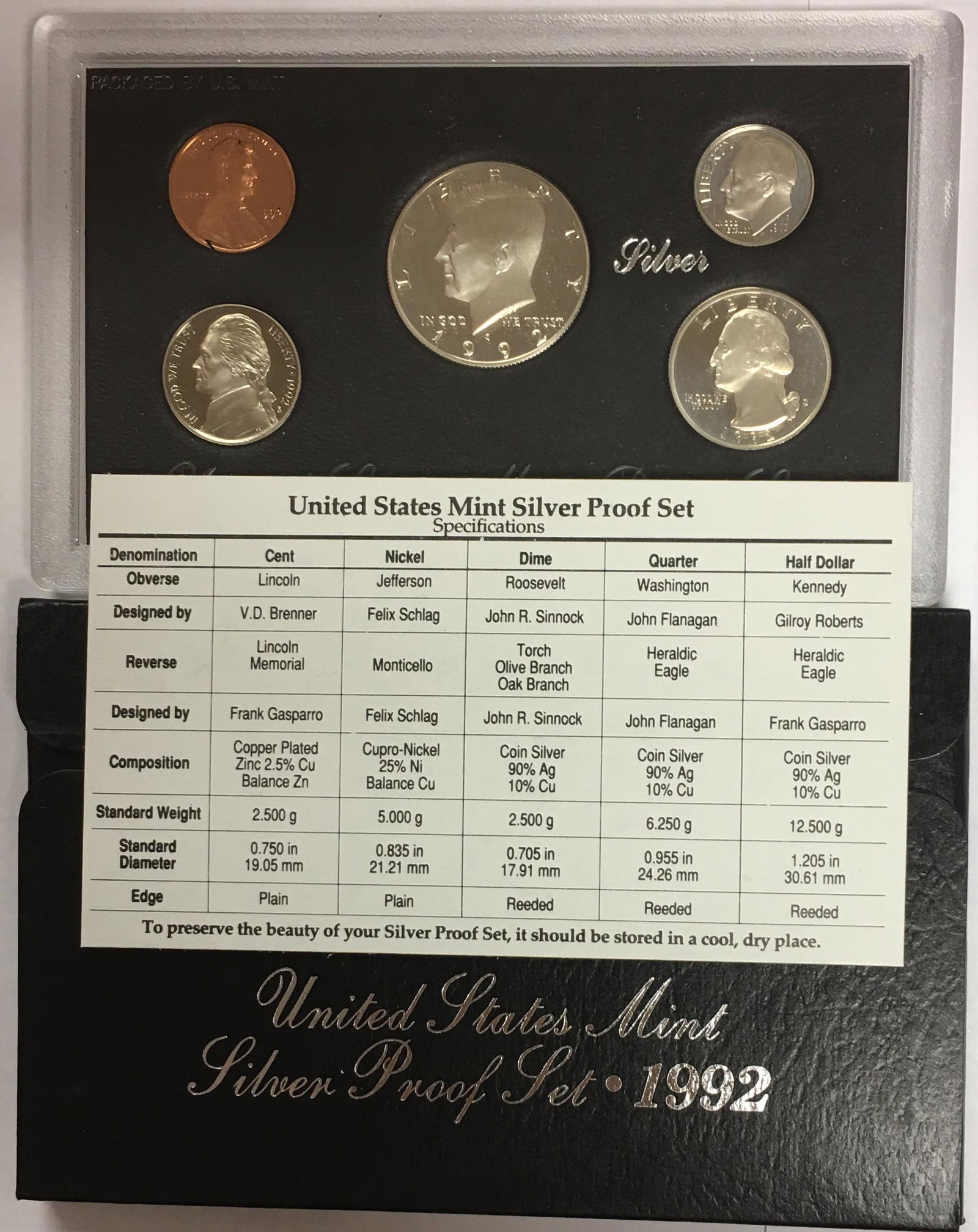 1992-S US Mint Silver Proof Set in OGP & COA (1 of 3)