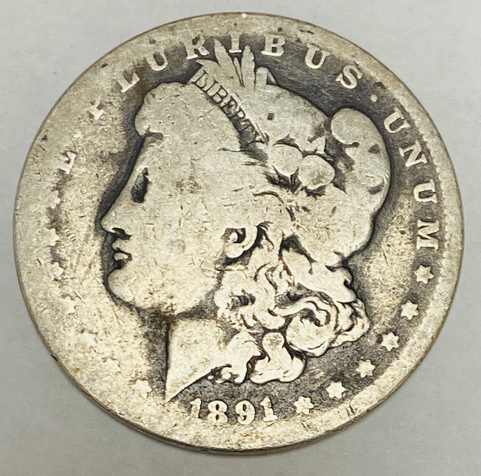 1891 P Morgan Silver Dollar Average Circulated $1 G-VG (1 of 2)