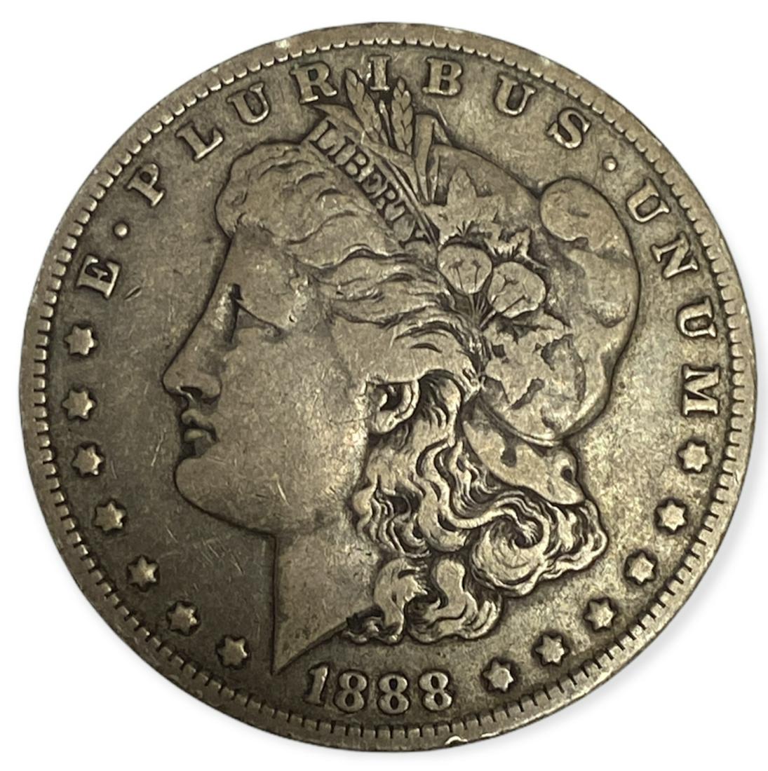 1888 O Morgan Silver Dollar Average Circulated $1 VF-XF (1 of 2)