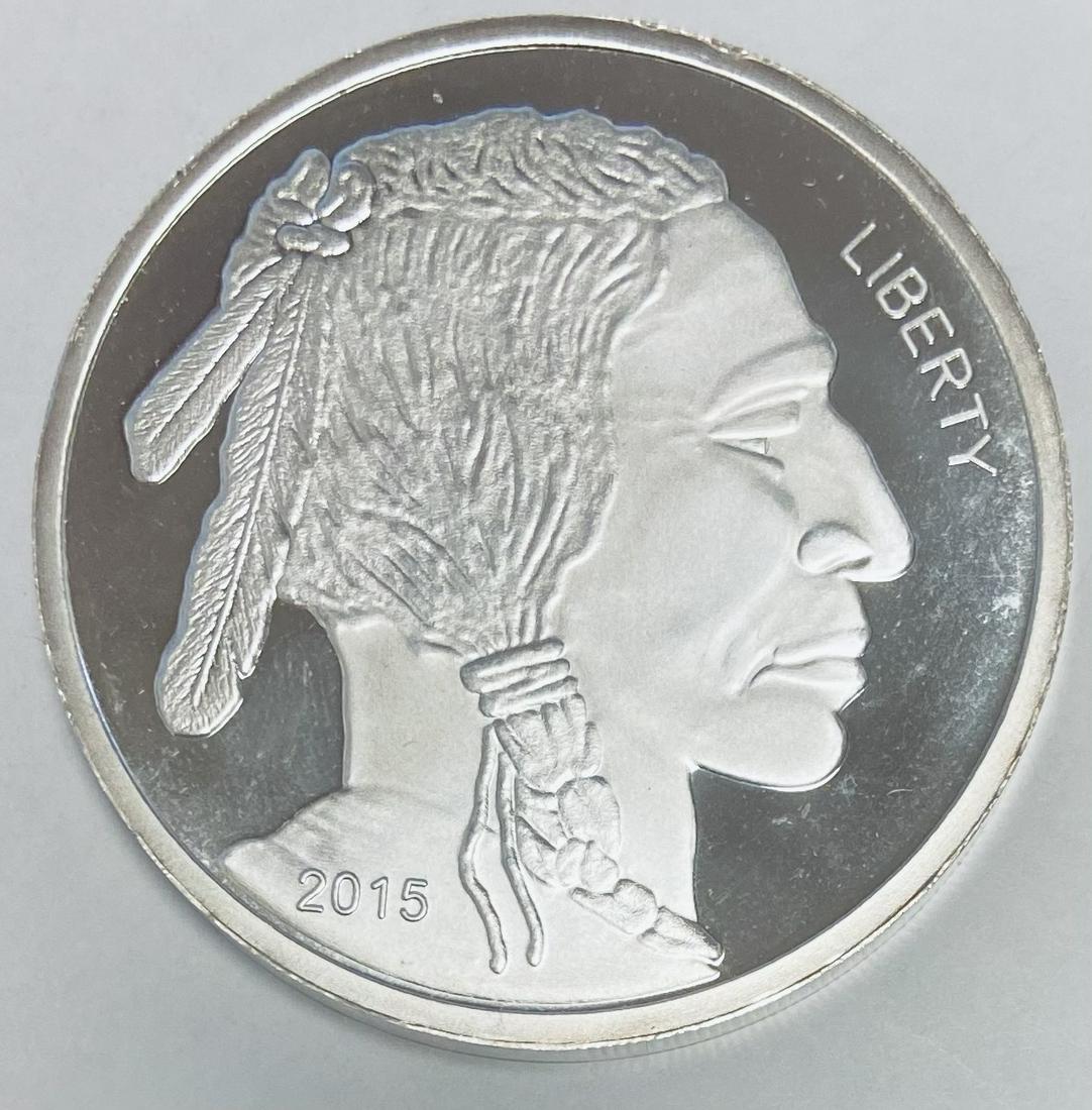 2015 Buffalo Silver round 5 toz .999 Fine Silver (1 of 2)