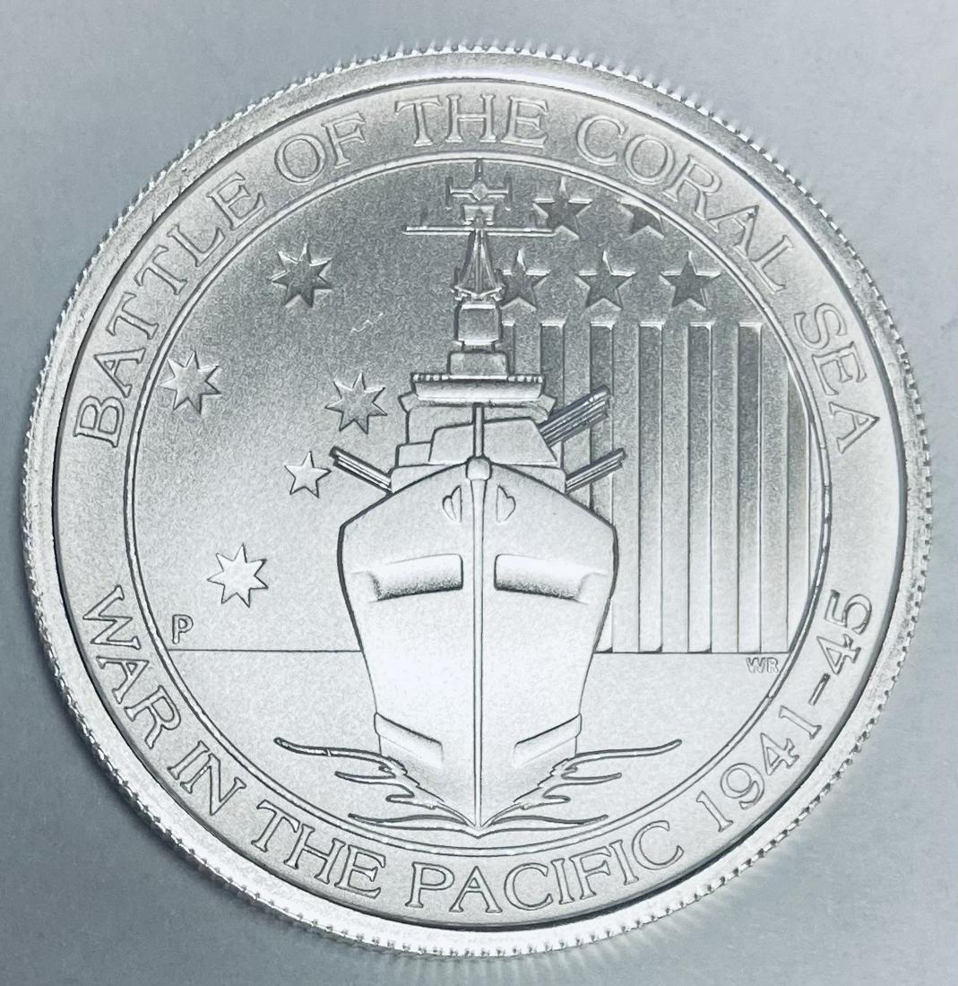 2014 50c Australia Battle of the Coral Sea Silver Half: 2014 50c Australia Battle of the Coral Sea Silver Half Dollar 1/2 oz .999 Silver - War in the Pacific BU.