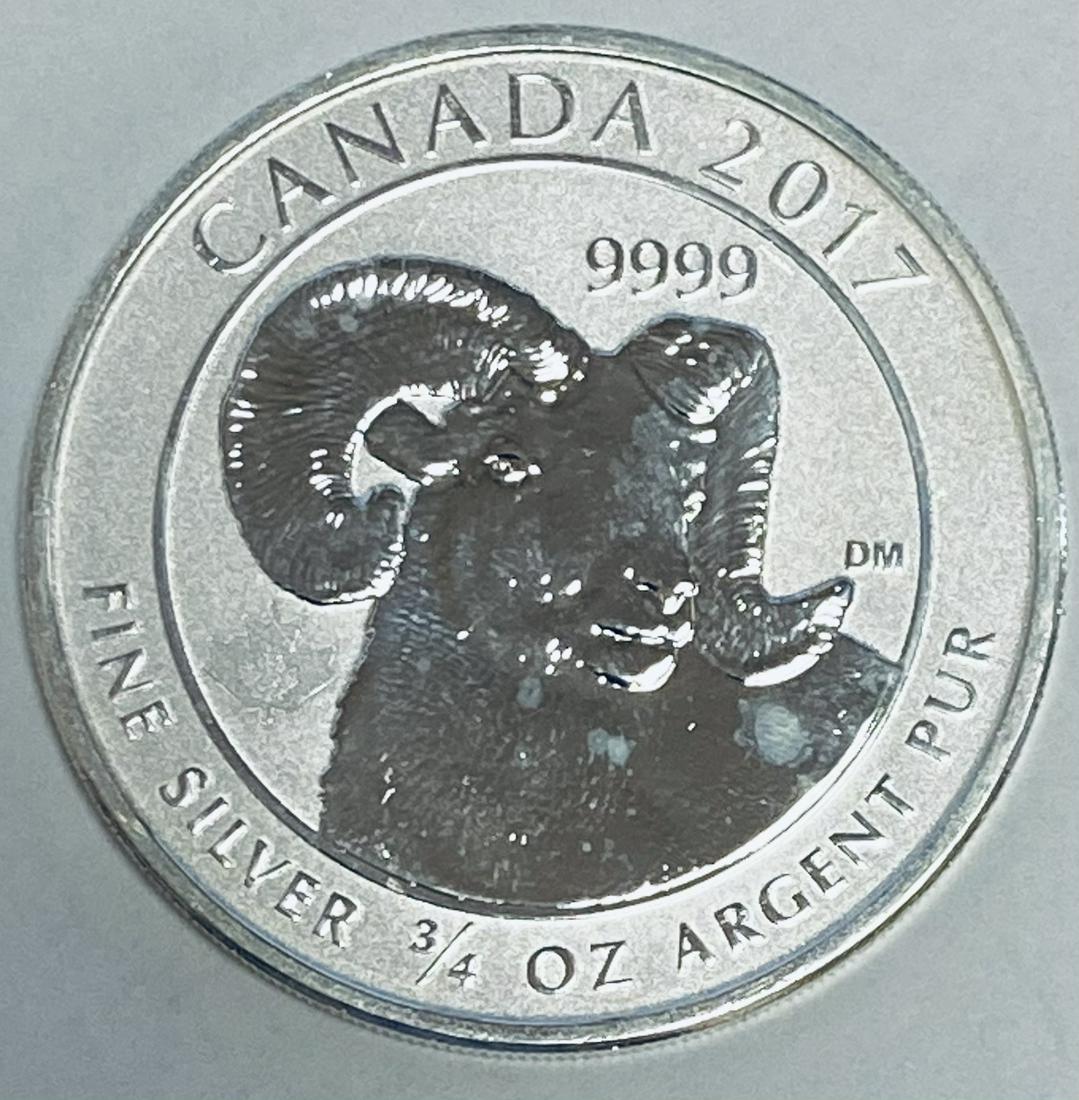 2017 $2 Canada Silver Bighorn Sheep Two Dollars 3/4 oz (1 of 4)