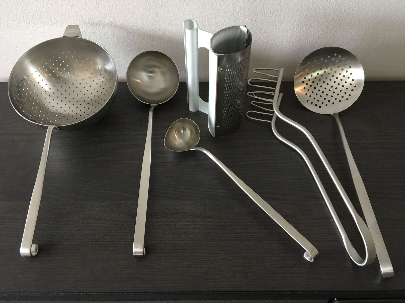 Rare 6 Piece Hanging Utensil Stainless Kitchen Tool Set (1 of 2)