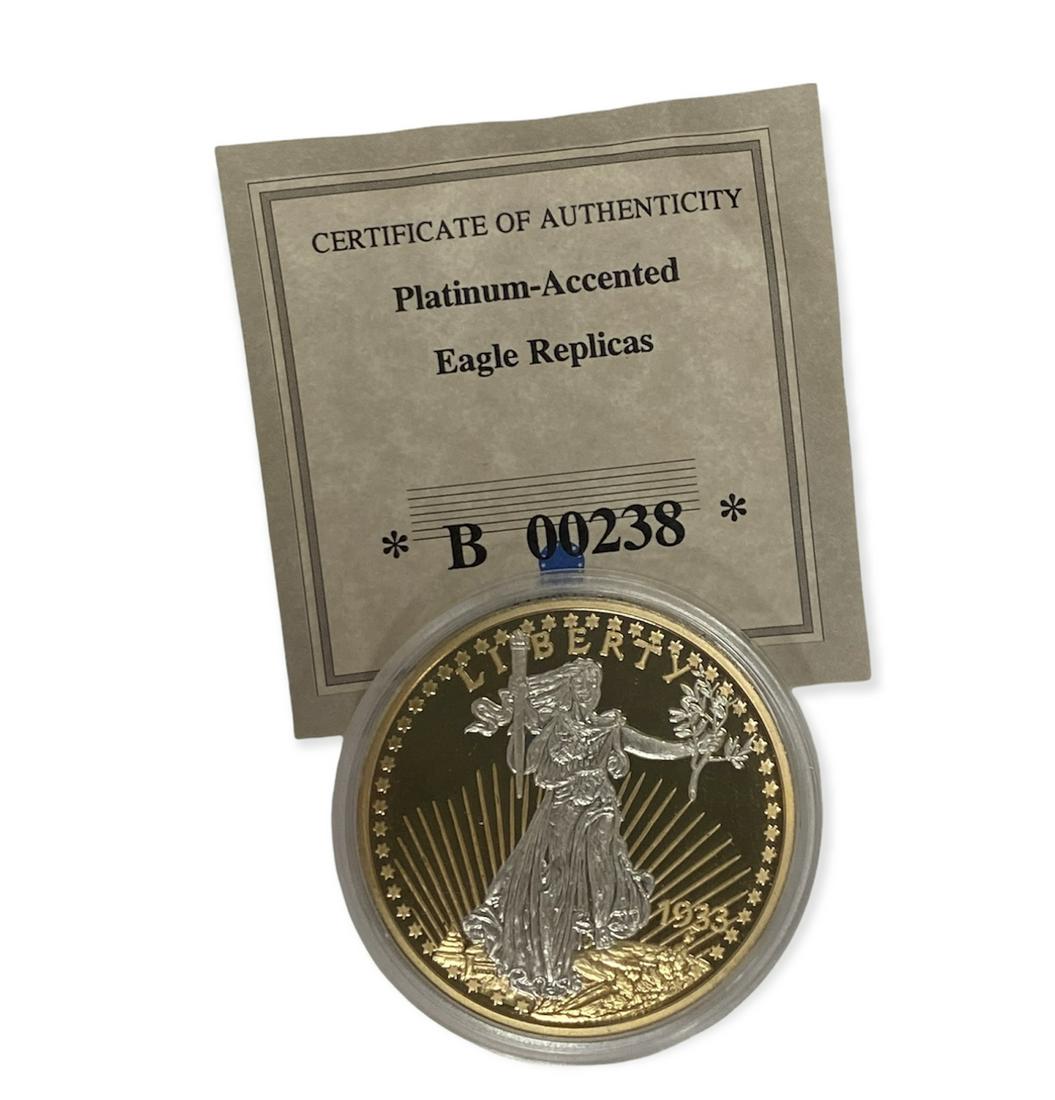 American Mint Platinum Accented Coin 1933 Gold Double (1 of 2)