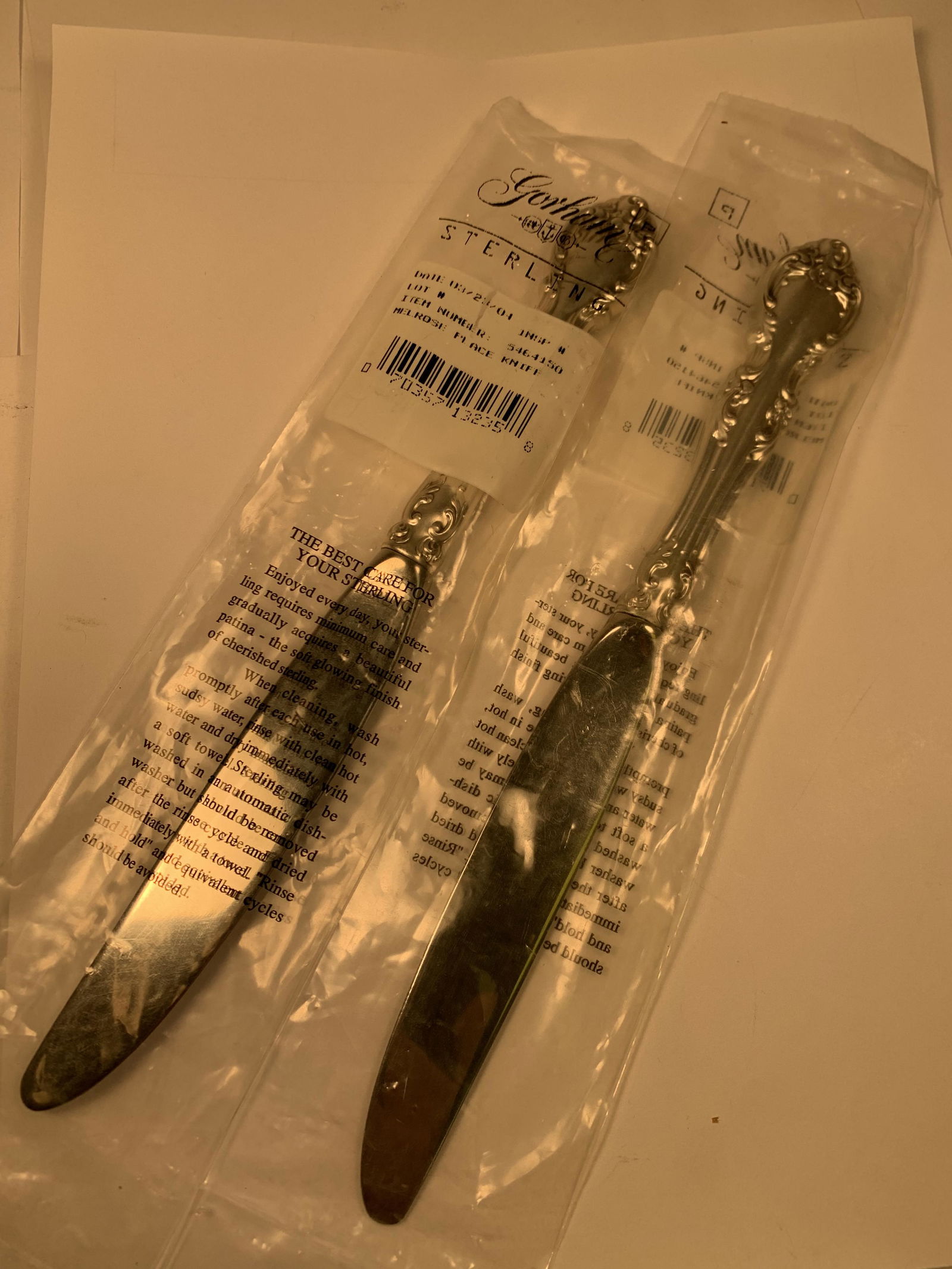 2 Gorham Melrose Sterling Silver Handle Knives 9 1/8" (1 of 7)