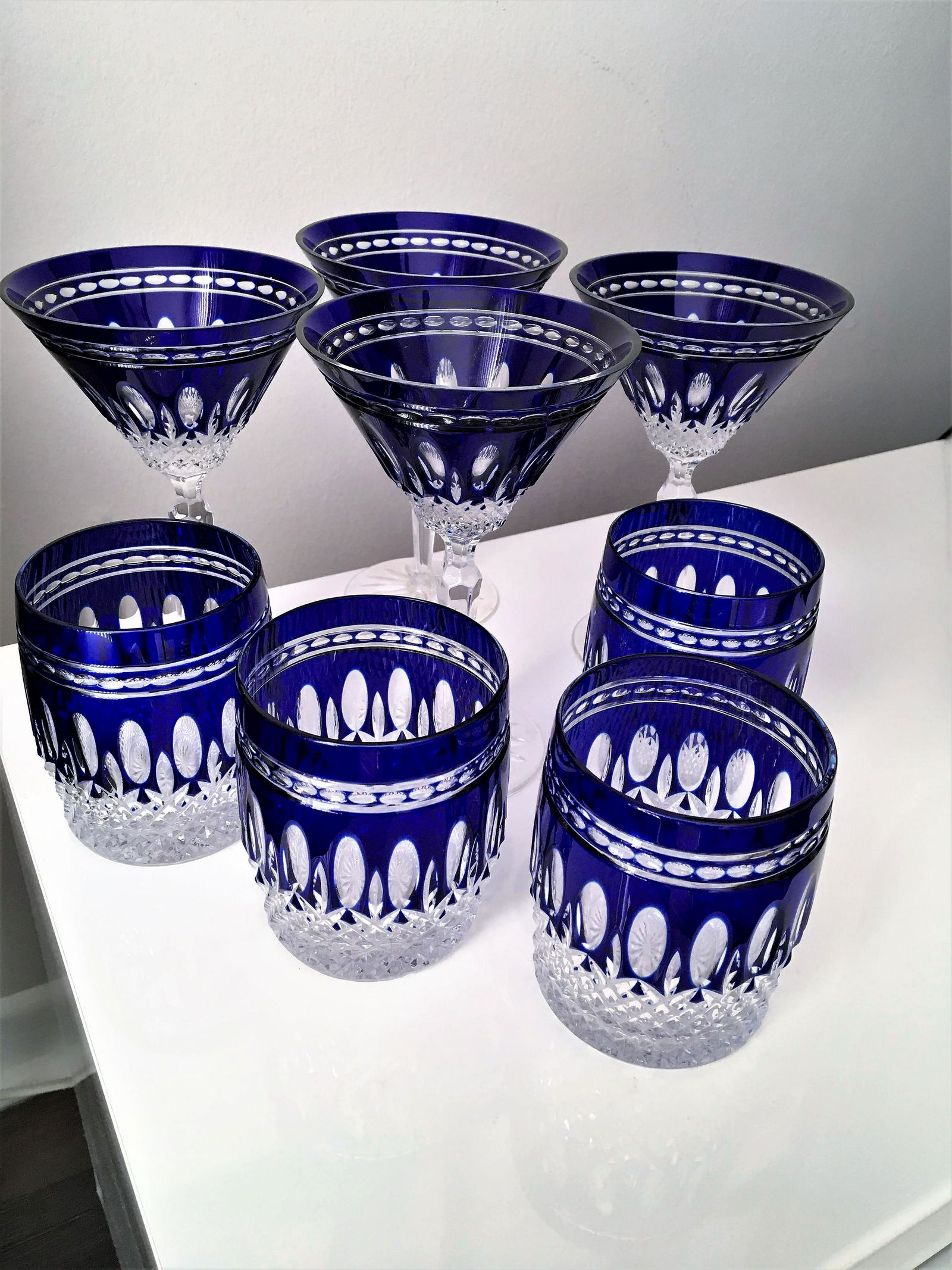 Waterford Clarendon Cobalt Set of 8 Glasses (1 of 3)