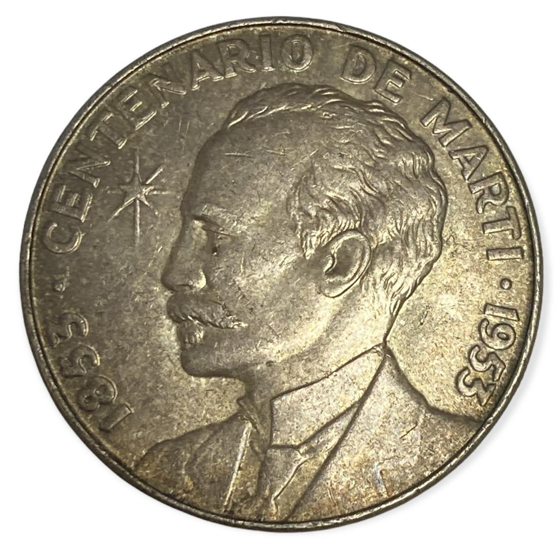 1953 Cuba 1 Peso Silver BU ASW: 0.7734oz KM# 29 (1 of 2)