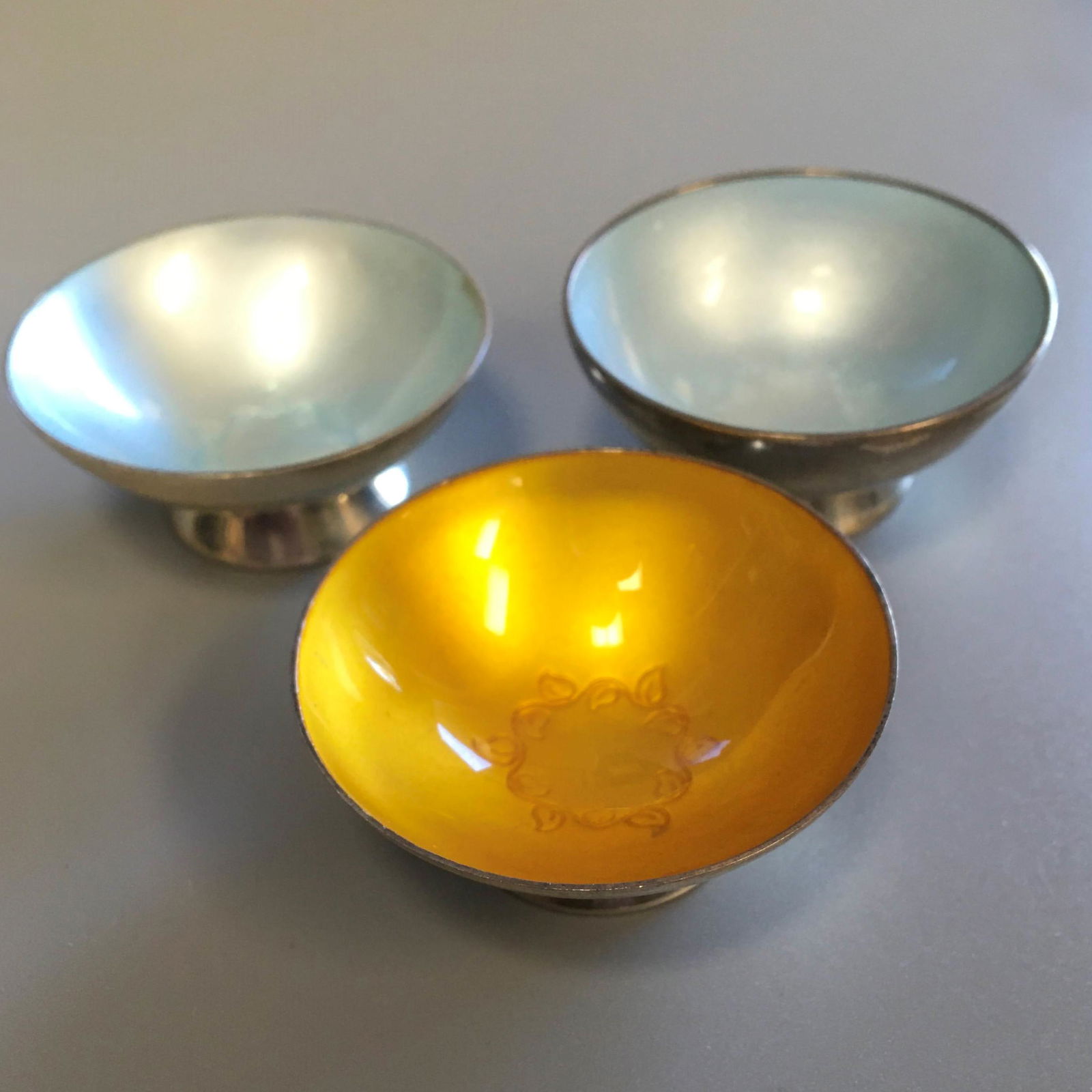 Lot of 3 Salt Cellars, 2 Volmer Bahner (1 of 2)