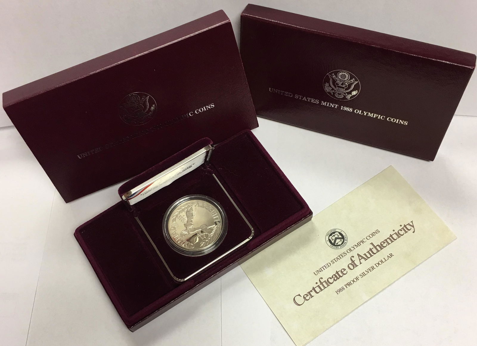 1988-S $1 Olympic Commemorative Silver Dollar in OGP (1 of 5)
