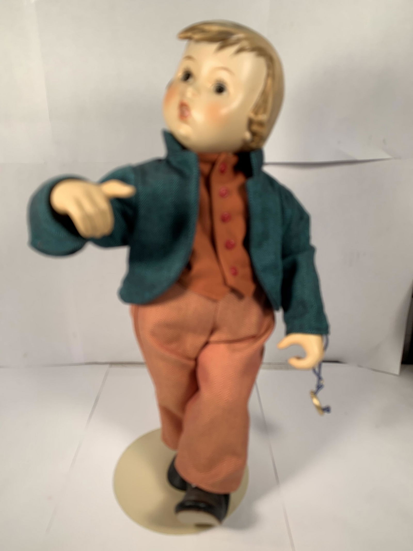 Goebel Hummel Boy Doll w/ Stand Fine Face Body Clothes (1 of 8)
