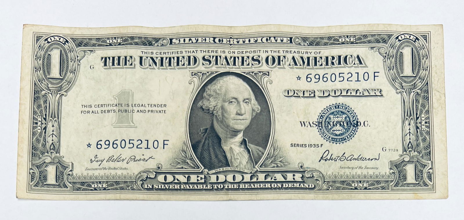 1935F* $1 Silver Certificate ***Star Note Blue Seal (1 of 2)
