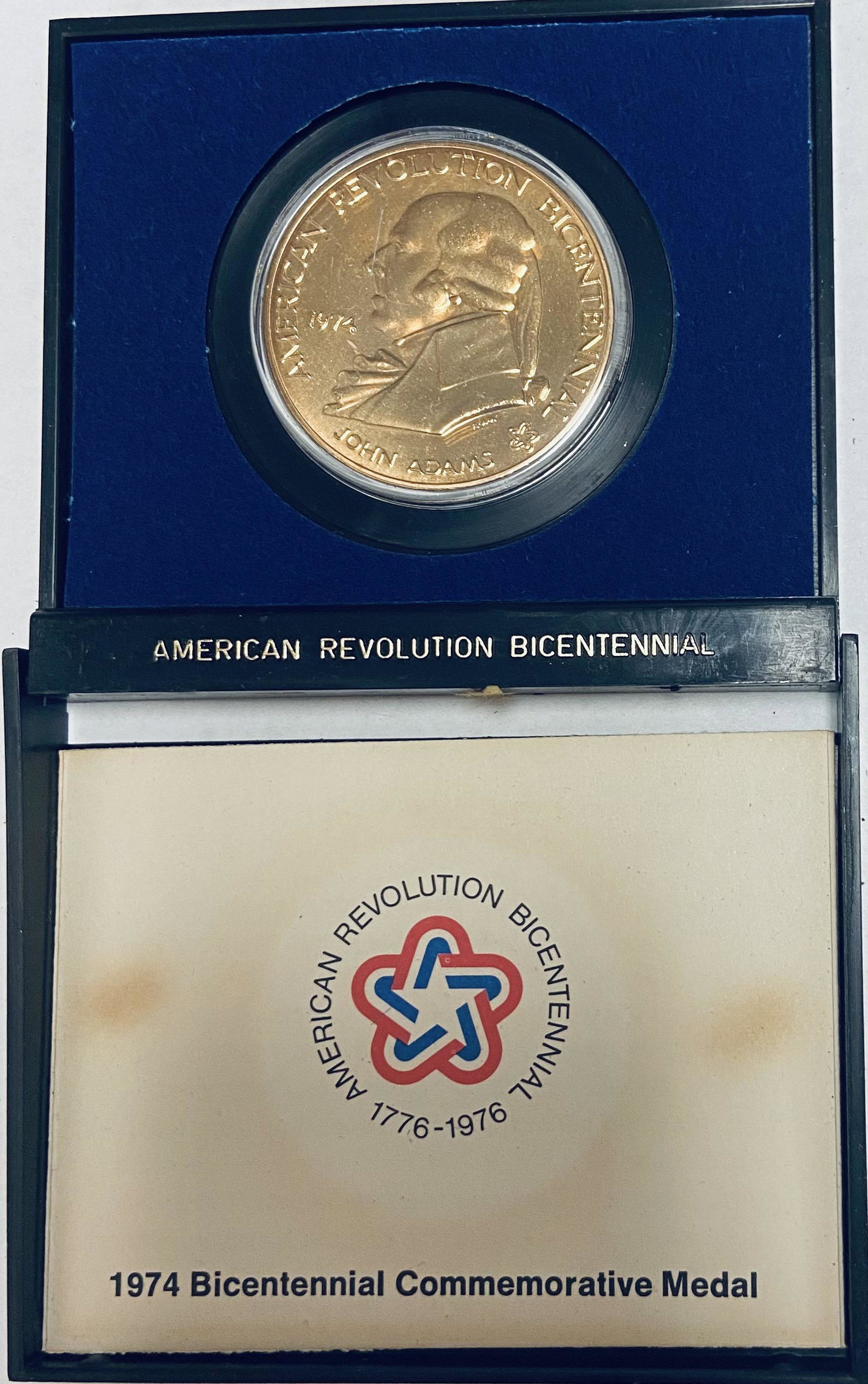 1974 John Adams American Revolution Bicentennial Commemorative Medal: 1974 American Revolution Bicentennial Commemorative Medal