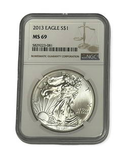 2013 $1 American Silver Eagle NGC MS69: 2013 $1 American Silver Eagle NGC MS69