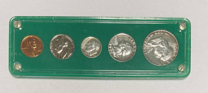 1955 Silver Proof Set Plastic Holder: 1955 Silver Proof Set Plastic Holder