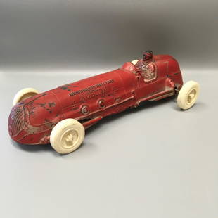 Vintage Auburn Racing Car Toy: Vintage Auburn Racing Car Toy, Rubber, Marked Auburn, 7, Made in U.S.A. 15, 10 1/2 in. long.