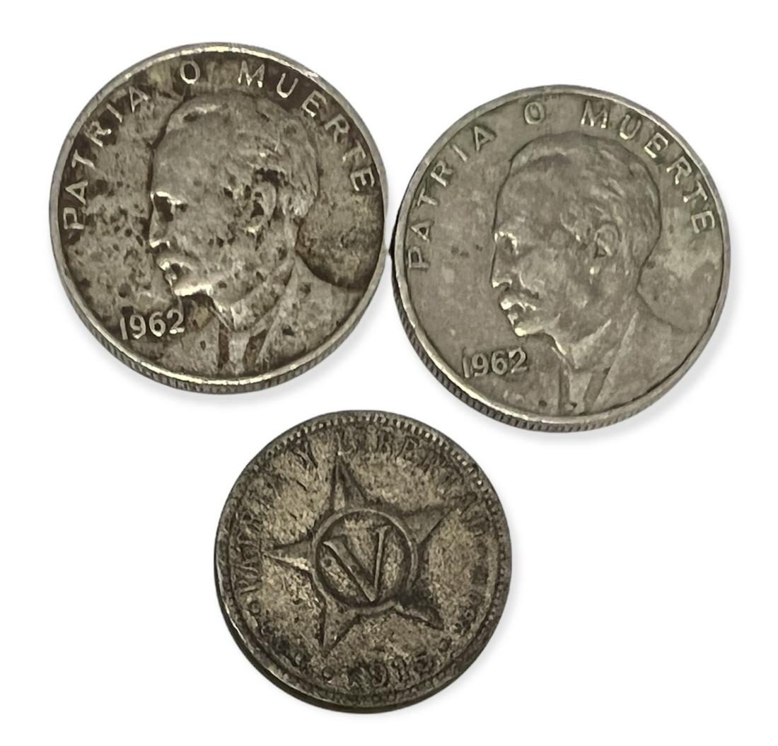 Lot of 3 Coins from Cuba (1 of 2)