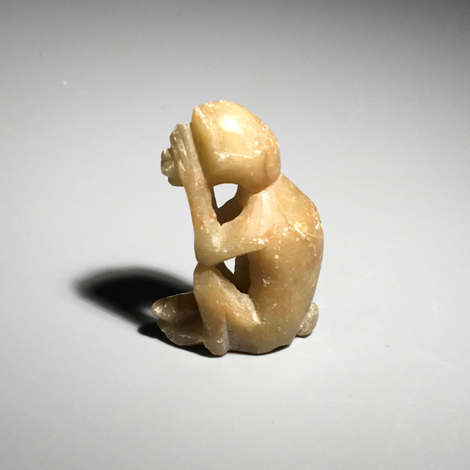 Small Jade Carving "See No Evil" (1 of 3)