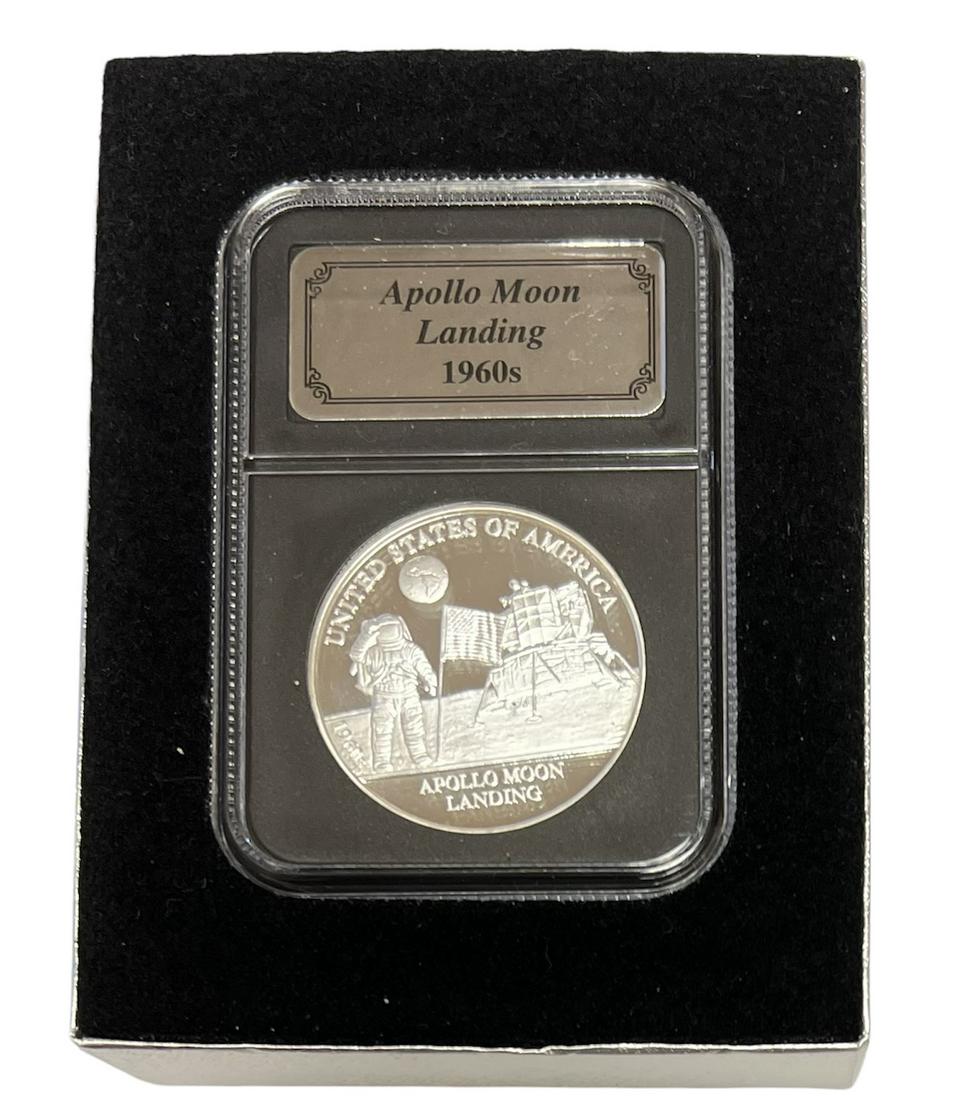 1960s Apollo Moon Landing 1 oz Silver Round American History Silver Bullion Collection Proof (1 of 3)
