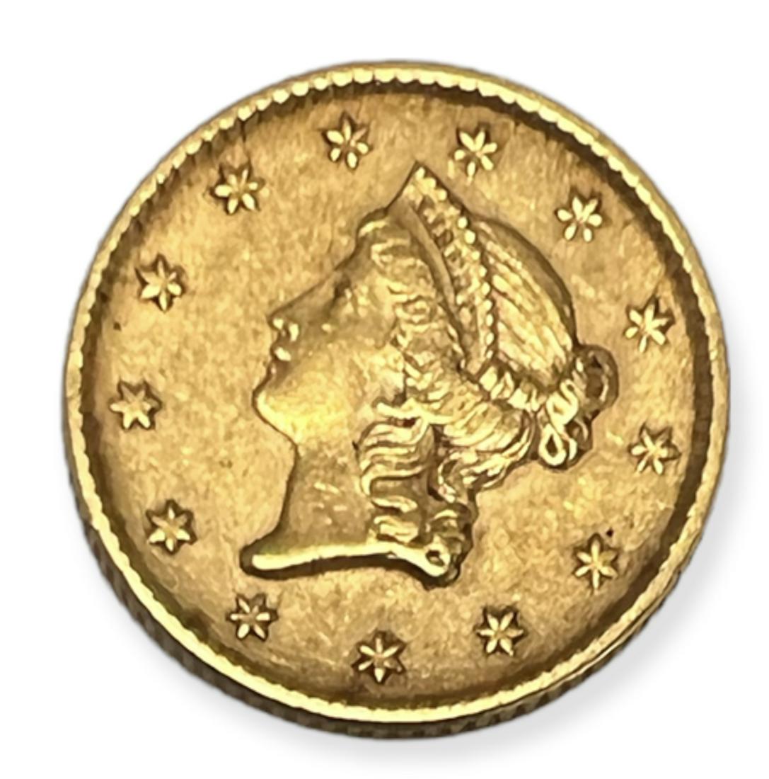 1853 $1 Liberty Head Gold Dollar Type 1 AU/BU (1 of 2)