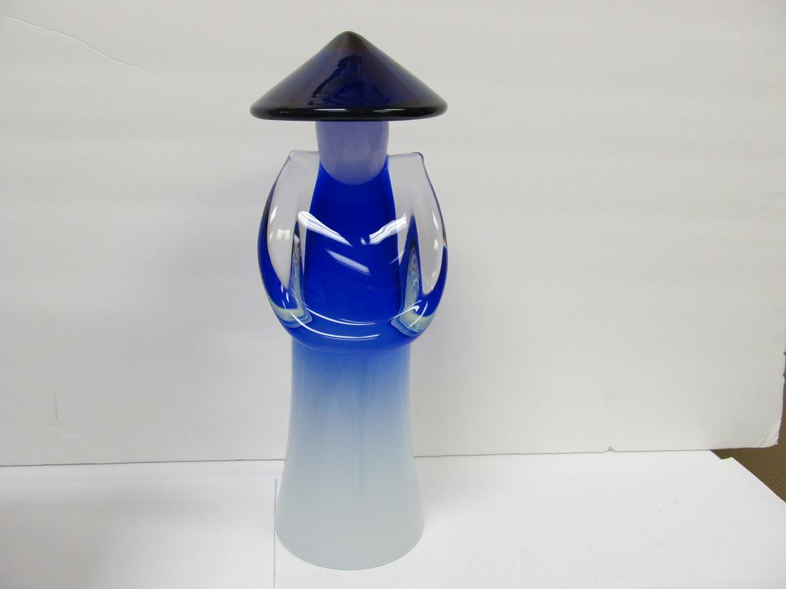 EDWARD SARA JR MURANO 2002 COOLIE STANDING GLASS FIGURE XLNT COND (1 of 10)