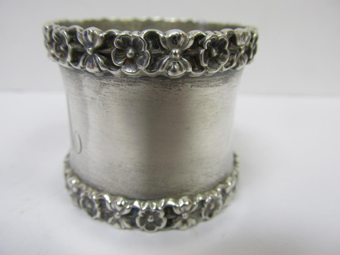 GORHAM OLD MARK STERLING SILVER # B 1975 NAPKIN RING 1 3/4" W XLNT COND (1 of 5)