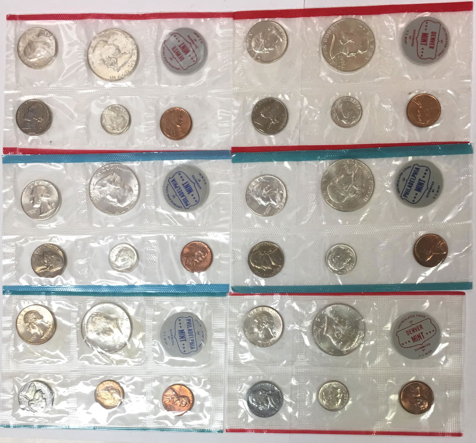 1962 - 1964 Mint Sets without Envelopes (1 of 5)