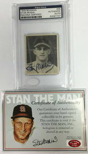 1948 Bowman Stan Musial #36 Autograph Signed Baseball Card Dual Certified