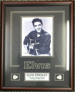 Elvis Presley "The King of Rock-N-Roll" 18"X22" Photo Frame with 2 Guitar Picks