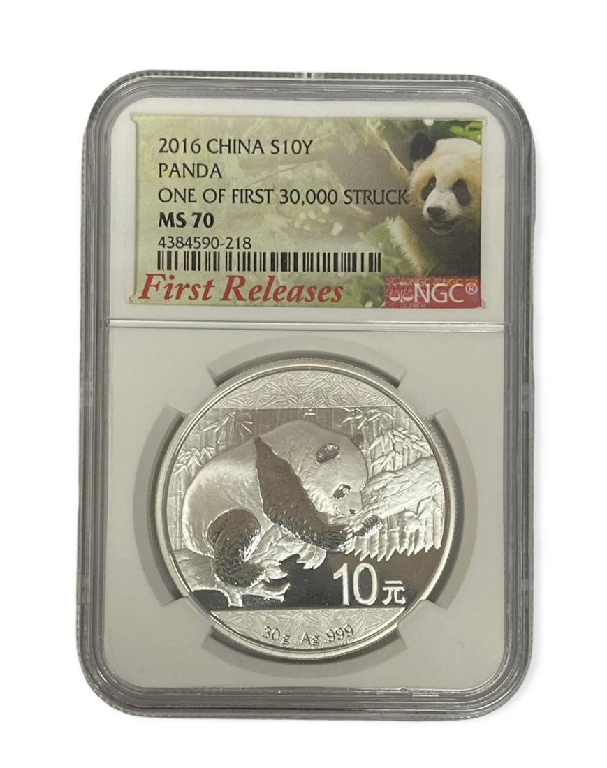 2016 China 10 Yuan Silver Panda NGC MS70 One Of First 30,000 Struck First Releases (1 of 6)