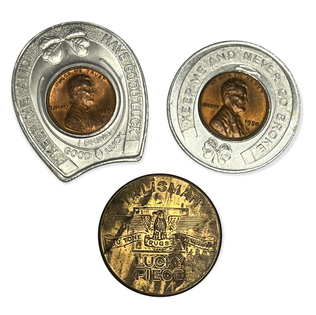Lot of 3 Good Luck Tokens / Talismans (1 of 2)