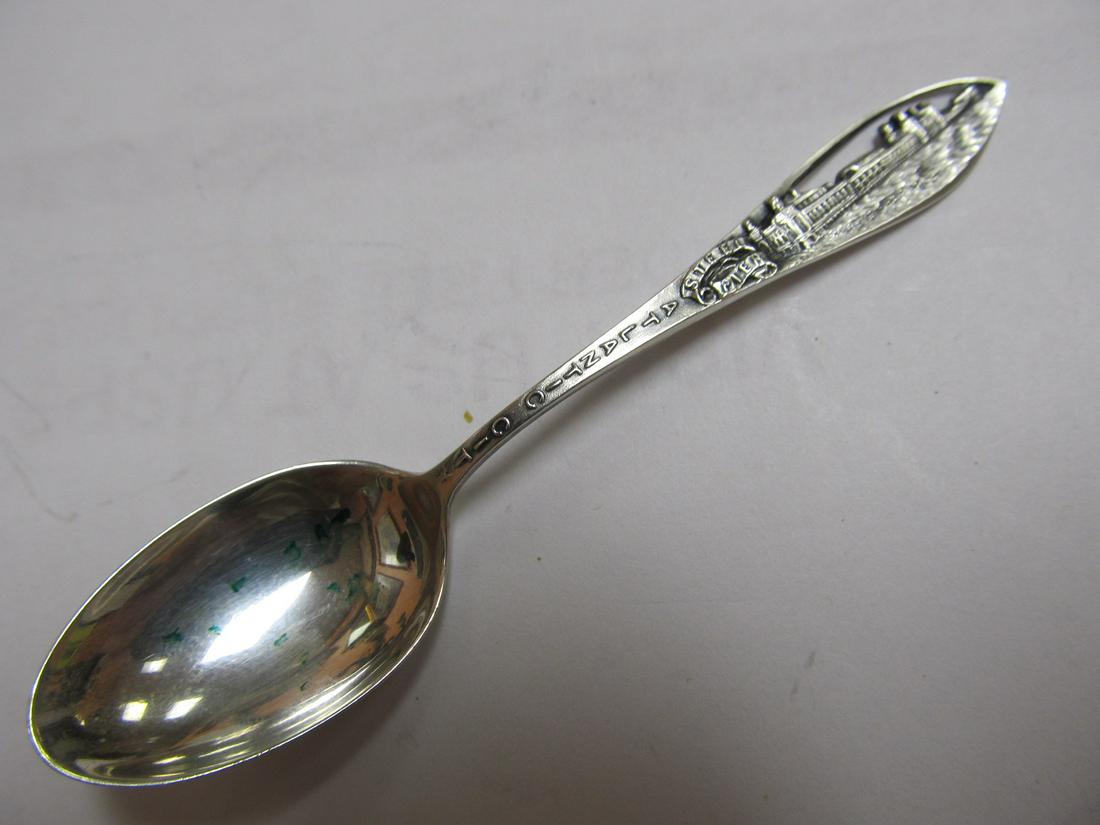 WATSON ATLANTIC CITY NJ STERLING STEEL PIER SOUVENIR SPOON 3 3/8" XLNT COND (1 of 7)
