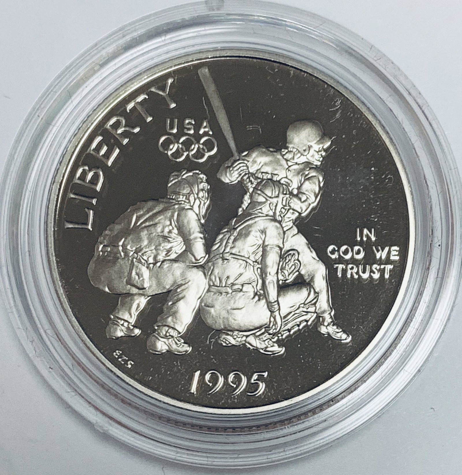 1995-S 50c Olympic - Baseball - Commemorative Half Dollar Proof (1 of 2)