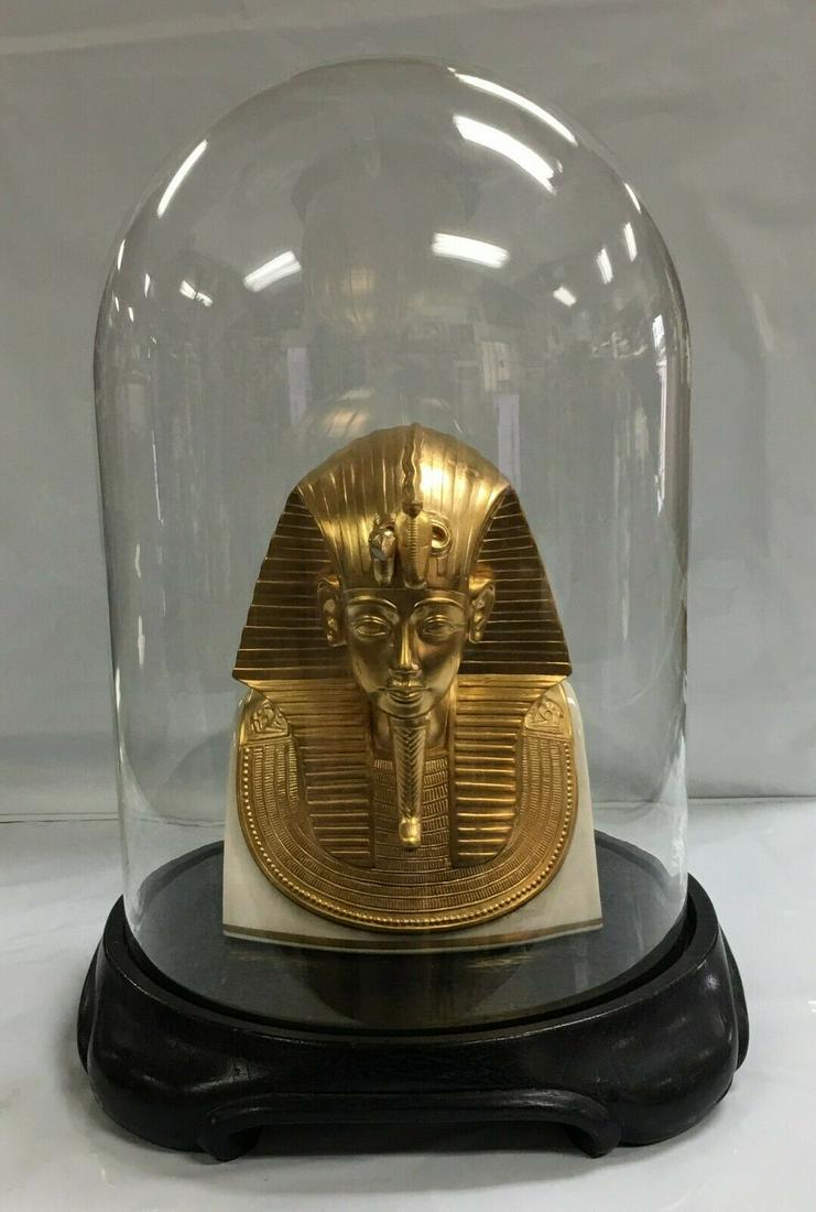 Lenox The Gold Mask Of Tutankhamun Bust Limited Edition with Dome Cloche (1 of 12)