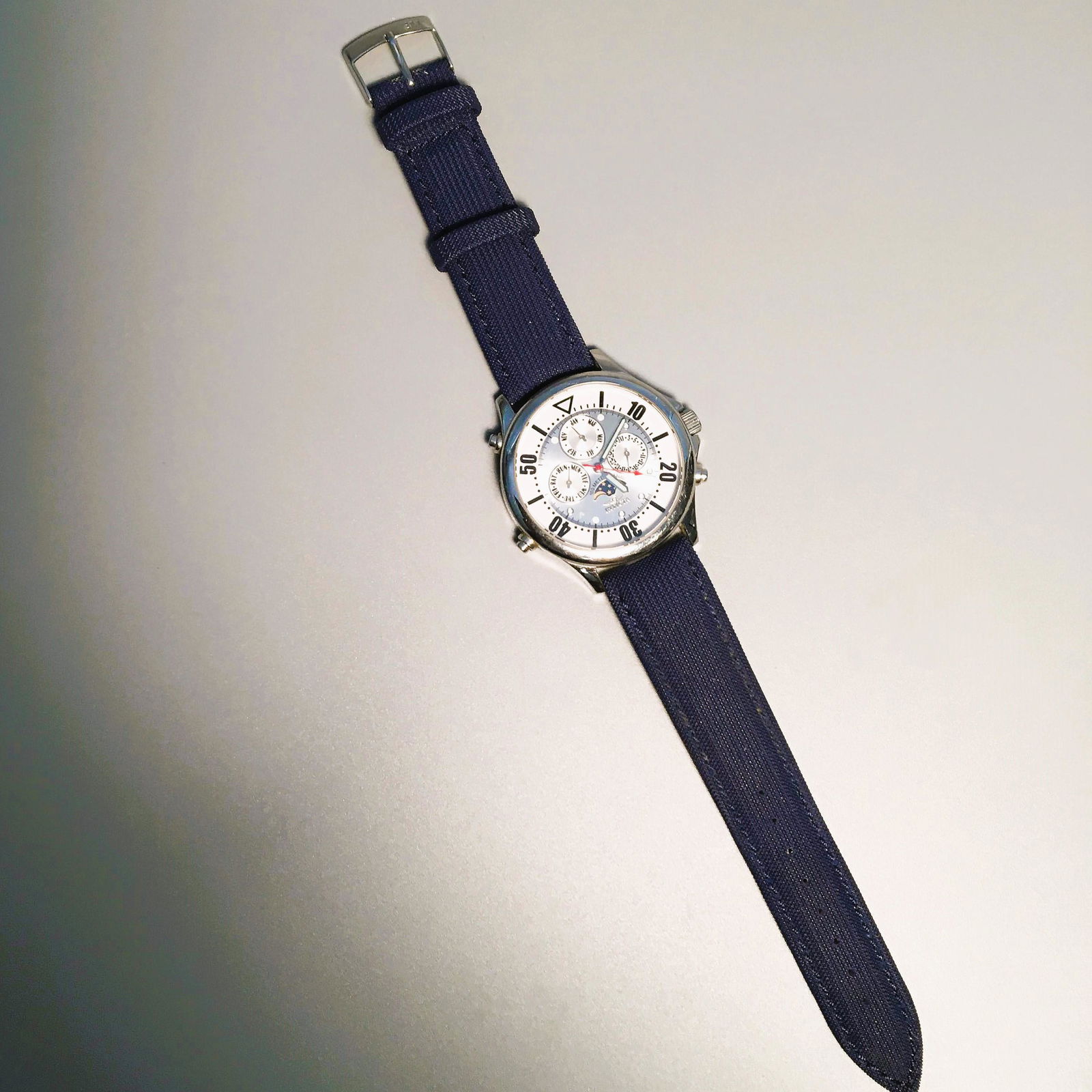 INVICTA Stainless Steel Watch: INVICTA 3011 Day Date Month Moon Phase Multi-Function 44mm Stainless Steel Watch.