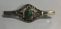 Vintage Sterling Silver Bird Design with Malachite Stone Pin Brooch