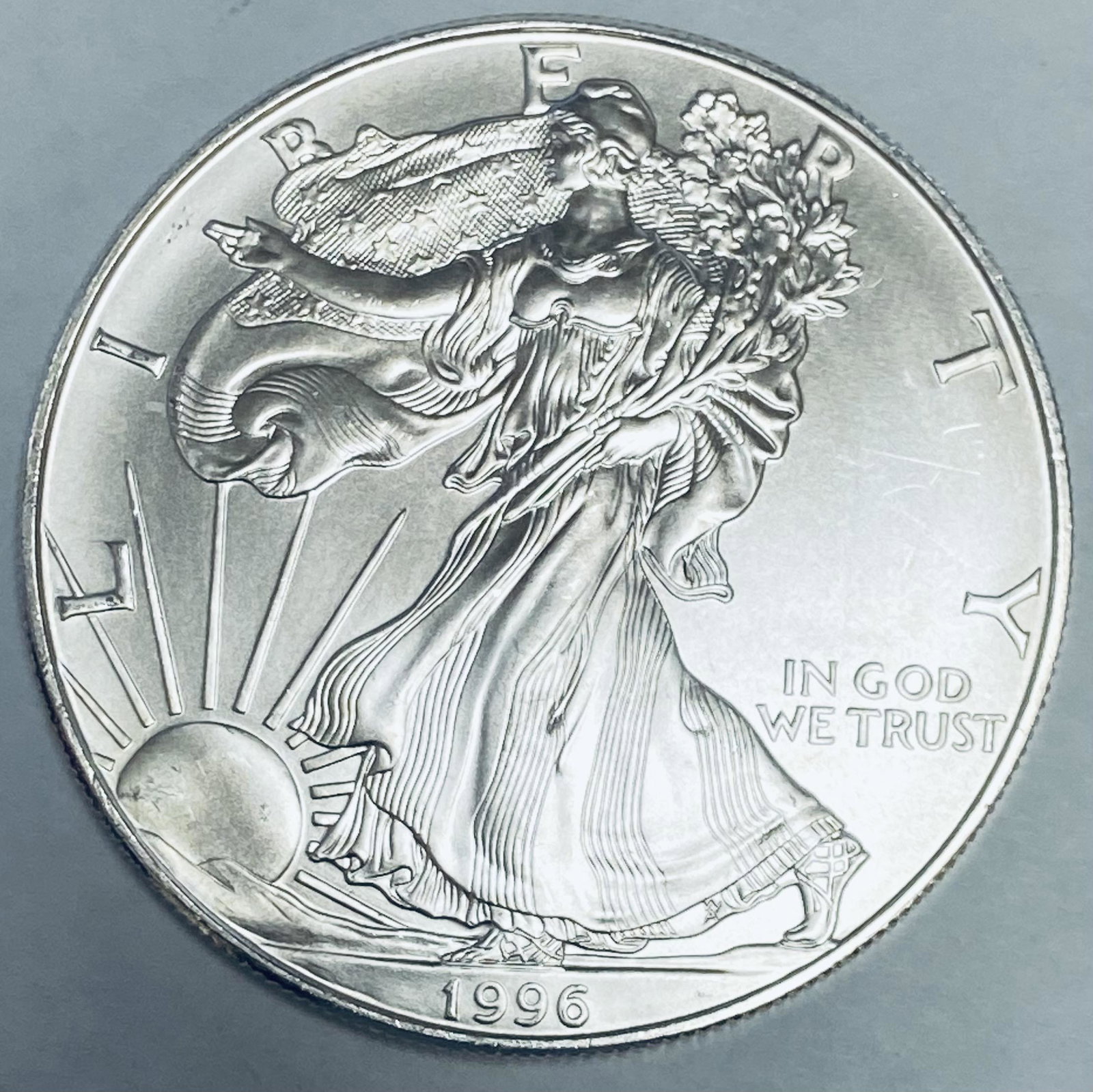 1996 $1 American Silver Eagle BU 1 oz .999 Fine  KEY DATE (1 of 2)