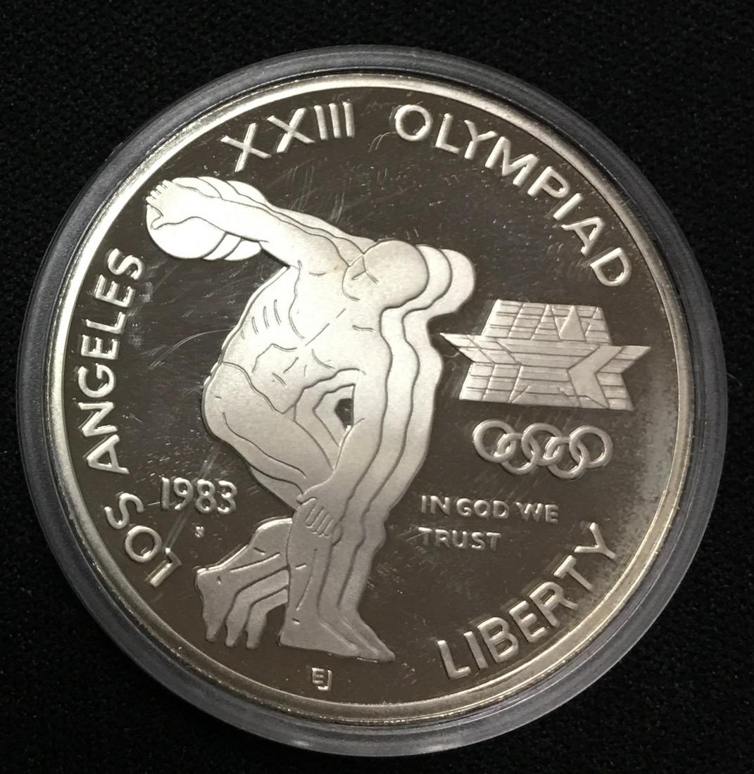 1983-S $1 Los Angeles Olympic Silver Modern Commemorative Dollar Proof (1 of 2)