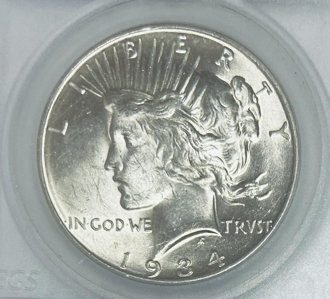 1934-D $1 Peace Silver Dollar Brilliant Uncirculated BU (1 of 2)