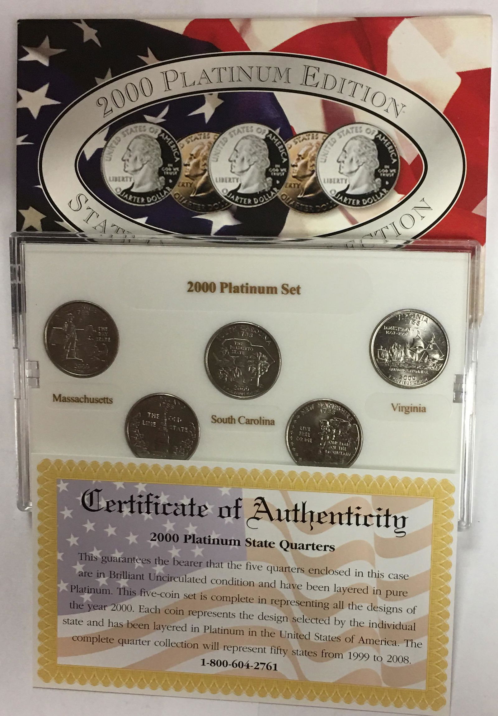 2000 P Platinum Edition State Quarter Collection w/Box BU (1 of 4)